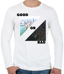 printfashion Good Or Bad - Férfi hosszú ujjú póló - Fehér (1269518)