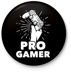printfashion Pro Gamer - Kitűző, hűtőmágnes - Fekete (5258624)