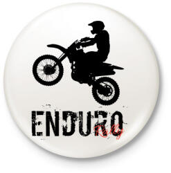 printfashion Enduro - Kitűző, hűtőmágnes - Fehér (4253462)