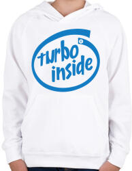 printfashion Turbo inside - Gyerek kapucnis pulóver - Fehér (2250336)