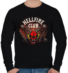 printfashion Hellfire Club - Stranger Things - Férfi pulóver - Fekete (7292833)