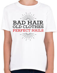 printfashion Perfect nails - Gyerek póló - Fehér (8470387)