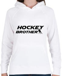 printfashion Hockey Brother - Női kapucnis pulóver - Fehér (11716979)