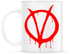 printfashion Vendetta logo - Bögre - Fehér (2887328)