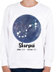printfashion Skorpió - Gyerek pulóver - Fehér (7476014)