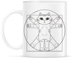 printfashion Leonardo Da Vinci Macskája - Bögre - Fehér (11019034)
