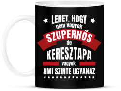 printfashion Keresztapa szuperhős - Bögre - Fekete (14693489)
