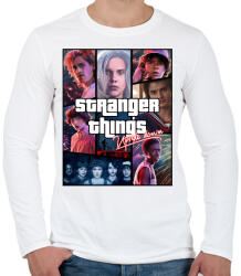 printfashion Stranger Things - Férfi hosszú ujjú póló - Fehér (5443212)