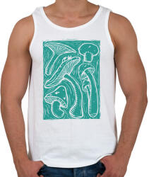 printfashion Gombák - Férfi atléta - Fehér (12656968)