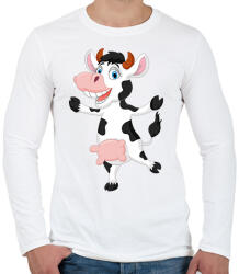 printfashion Tehén - Férfi hosszú ujjú póló - Fehér (16240861)