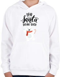 printfashion Bear - Gyerek kapucnis pulóver - Fehér (384271)