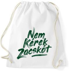 printfashion nem-kerek-zacskot-paint-darkgreen - Sportzsák, Tornazsák - Fehér (1073754)