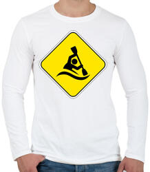 printfashion Kajakos tábla - Férfi hosszú ujjú póló - Fehér (15914137)