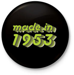 printfashion made-in-1953-green-grey - Kitűző, hűtőmágnes - Fekete (3093338)