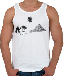 printfashion Egyiptom - Férfi atléta - Fehér (5211726)