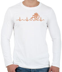 printfashion Engine life sign - Férfi hosszú ujjú póló - Fehér (2242457)