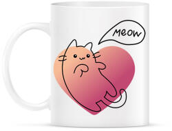 printfashion Macska szivecskével - Bögre - Fehér (16567918)