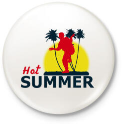 printfashion HOT SUMMER1 - Kitűző, hűtőmágnes - Fehér (3080593)