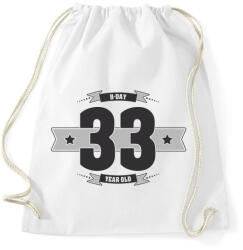 printfashion b-day-33-dark-lightgrey - Sportzsák, Tornazsák - Fehér (510208)