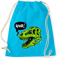 printfashion Dínó RAWR - Sportzsák, Tornazsák - Surf blue (5076227)