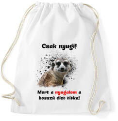 printfashion A hosszú élet titka - Sportzsák, Tornazsák - Fehér (1707493)