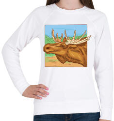 printfashion Jávorszarvas - Női pulóver - Fehér (12754774)