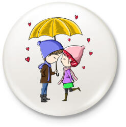 printfashion szerelem, esernyő - Kitűző, hűtőmágnes - Fehér (3087534)