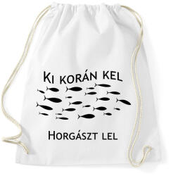 printfashion Ki korán kel horgászt lel - Sportzsák, Tornazsák - Fehér (6283797)