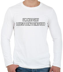 printfashion I'm not shy - Férfi hosszú ujjú póló - Fehér (13850182)