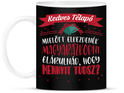 printfashion Kedves Télapó - Bögre - Fekete (9561927)