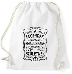 printfashion A legendák májusban születnek - Sportzsák, Tornazsák - Fehér (2452230)