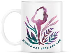 printfashion Minden nap jóga nap van - Bögre - Fehér (6875477)