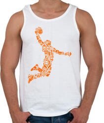 printfashion Kosaras ugrás - Férfi atléta - Fehér (13188945)