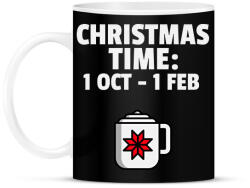 printfashion CHRISTMAS TIME - Bögre - Fekete (9548025)