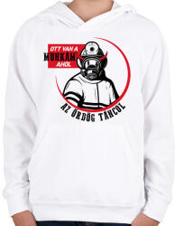 printfashion Ahol az ördög táncol - Gyerek kapucnis pulóver - Fehér (10747054)