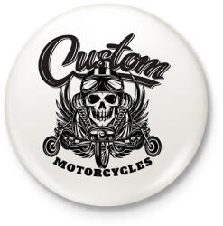 printfashion Motorcycle - Kitűző, hűtőmágnes - Fehér (13733643)