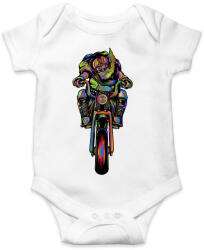 printfashion Motoros Télapó - Baba Body - Fehér (9618993)