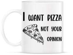 printfashion I want pizza - Telefontok - Bögre - Fehér (7010251)