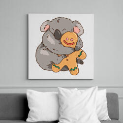 printfashion Koala és mézeskalács - Vászonkép - Fehér (15214342)
