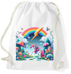 printfashion Unikornis - Sportzsák, Tornazsák - Fehér (15415573)