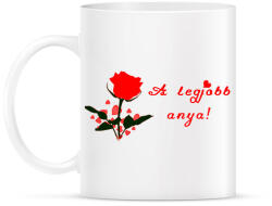 printfashion a legjobb anya rózsa - Bögre - Fehér (1463367)