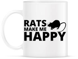 printfashion Rats make me happy - Bögre - Fehér (13442783)