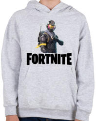 printfashion Fortnite #6 /Black/ - Gyerek kapucnis pulóver - Sport szürke (1117032)