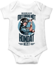 printfashion Sose becsülj alá egy motors nőt - Honda - Baba Body - Fehér (4344754)