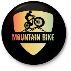 printfashion MOUNTAIN BIKE - Kitűző, hűtőmágnes - Fekete (5014901)