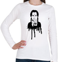 printfashion Wednesday Addams - Női hosszú ujjú póló - Fehér (2885477)