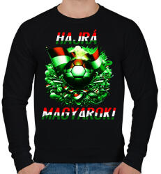 printfashion Hajrá Magyarok! - Férfi pulóver - Fekete (16174209)