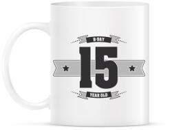 printfashion b-day-15-dark-lightgrey - Bögre - Fehér (790516)