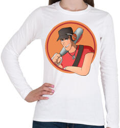 printfashion TF2 - Scout - Női hosszú ujjú póló - Fehér (1933271)