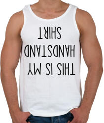 printfashion THIS IS MY HANDSTAND - Férfi atléta - Fehér (2548164)